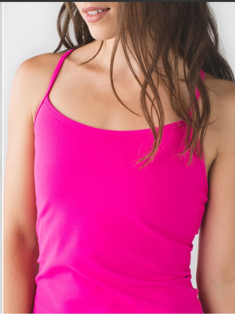 Lululemon Power Y Tank in Jewelled Magenta Size 8 Built in Shelf Bra - Picture 3 of 7